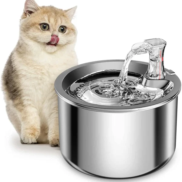 2L Stainless Steel Automatic Pet Water Fountain